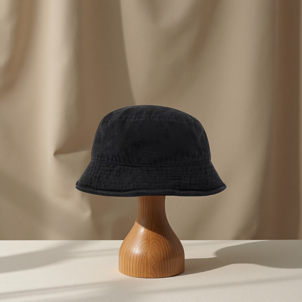 Japanese-style retro summer washed black fisherman hats for men and women, a trendy Korean-style versatile sunshade and sun protection adult basin hat Item Picture