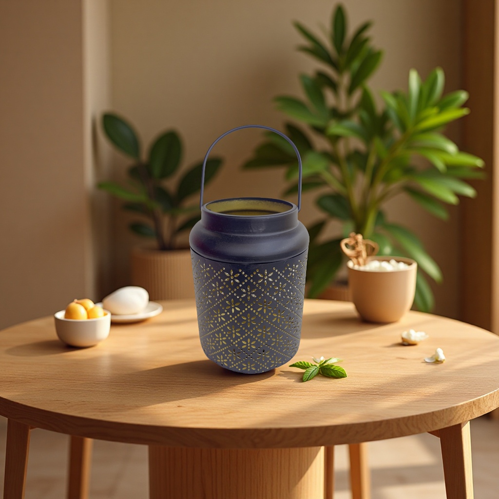 复古铁艺烛台桶节日装饰中东风格金属蜡烛杯镂空悬挂灯笼蜡台容器