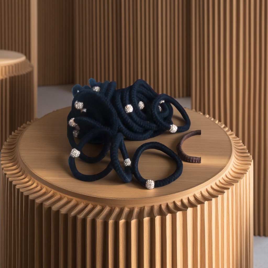 Hair tie, colorful rubber band, elastic hair tie, children's hair accessory, hair band, hair clip, hair band, simple and versatile 50-piece set Specification image