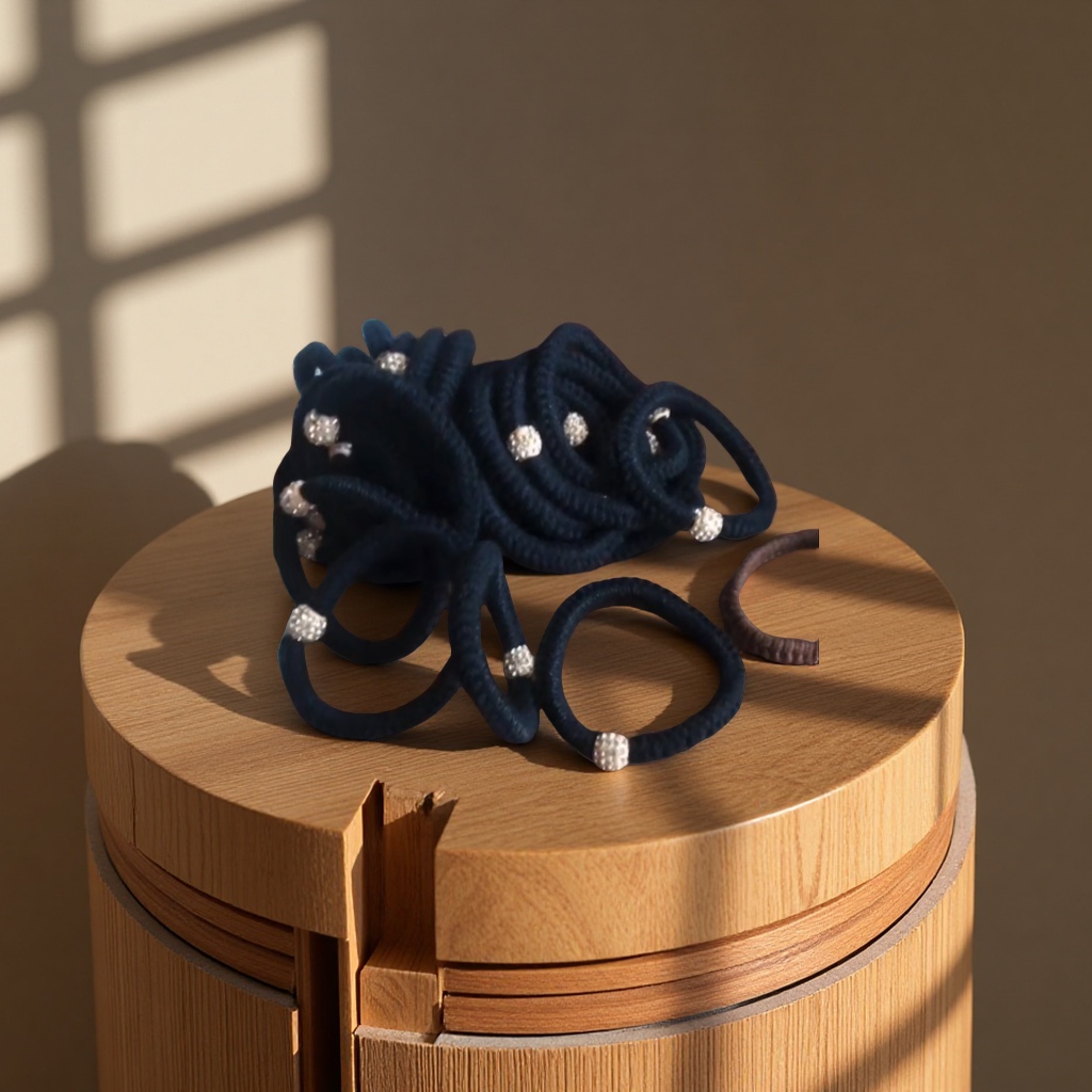 Hair tie, colorful rubber band, elastic hair tie, children's hair accessory, hair band, hair clip, hair band, simple and versatile 50-piece set details Picture