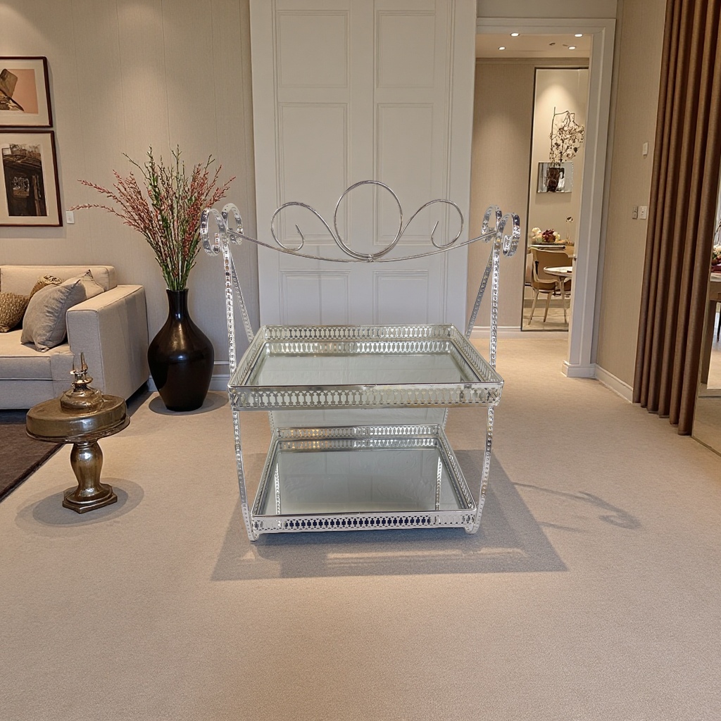 中东欧美风格摆件水果篮双层手提收纳篮客厅厨房面包零食置物架收纳