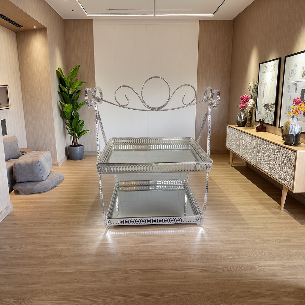 Middle Eastern, European and American style decorative items, fruit baskets, double-layer portable storage baskets, living room and kitchen bread and snack shelves for storage Application Scenario