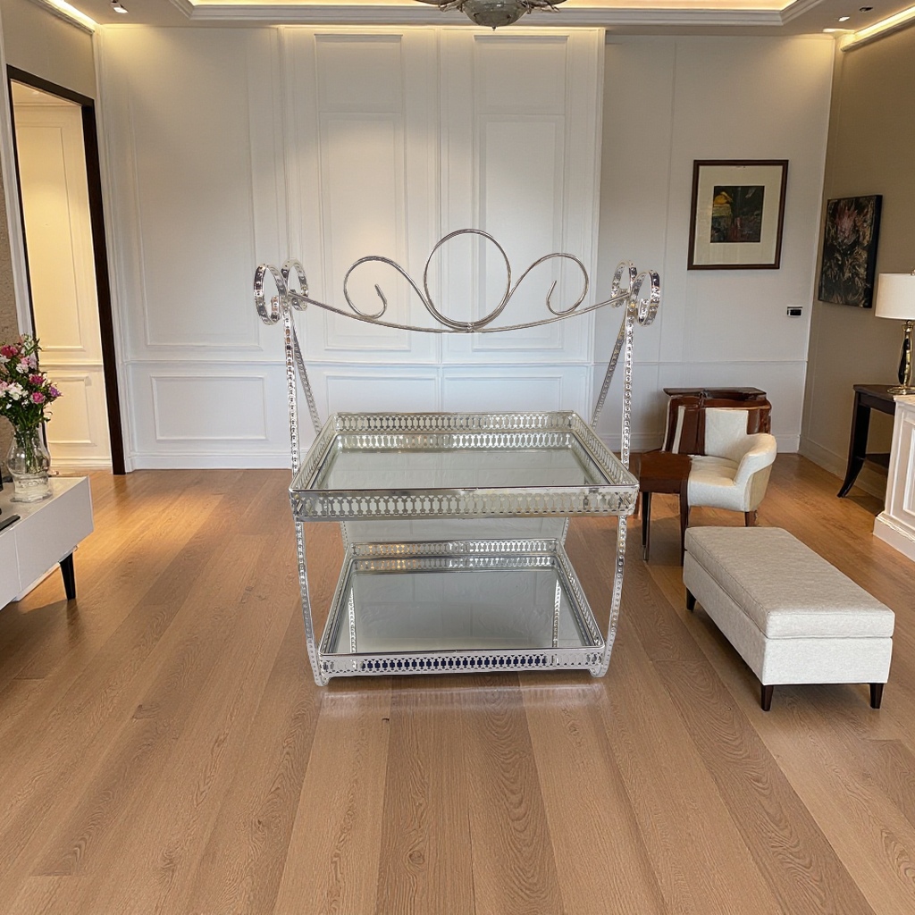 Middle Eastern, European and American style decorative items, fruit baskets, double-layer portable storage baskets, living room and kitchen bread and snack shelves for storage details Picture