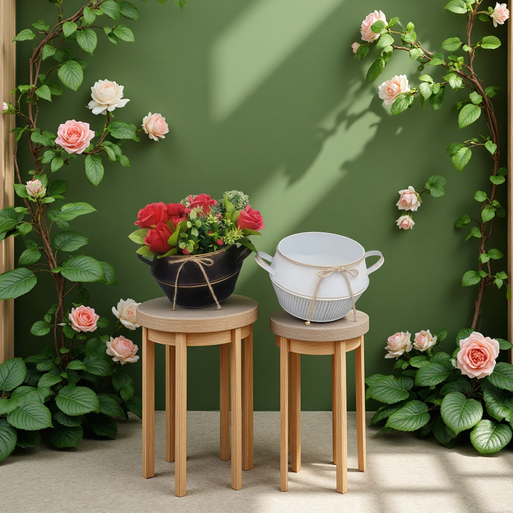 镀锌铁皮飞碟形状花盆多肉植物花盆家居装饰摆件