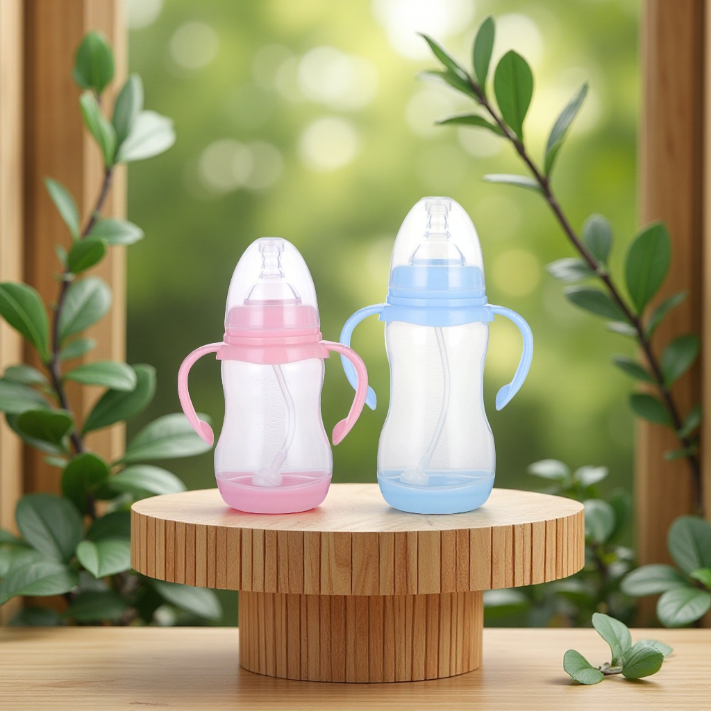 宽口塑料婴儿奶瓶感温变色爆款母婴用品源头厂家定制OEM奶瓶