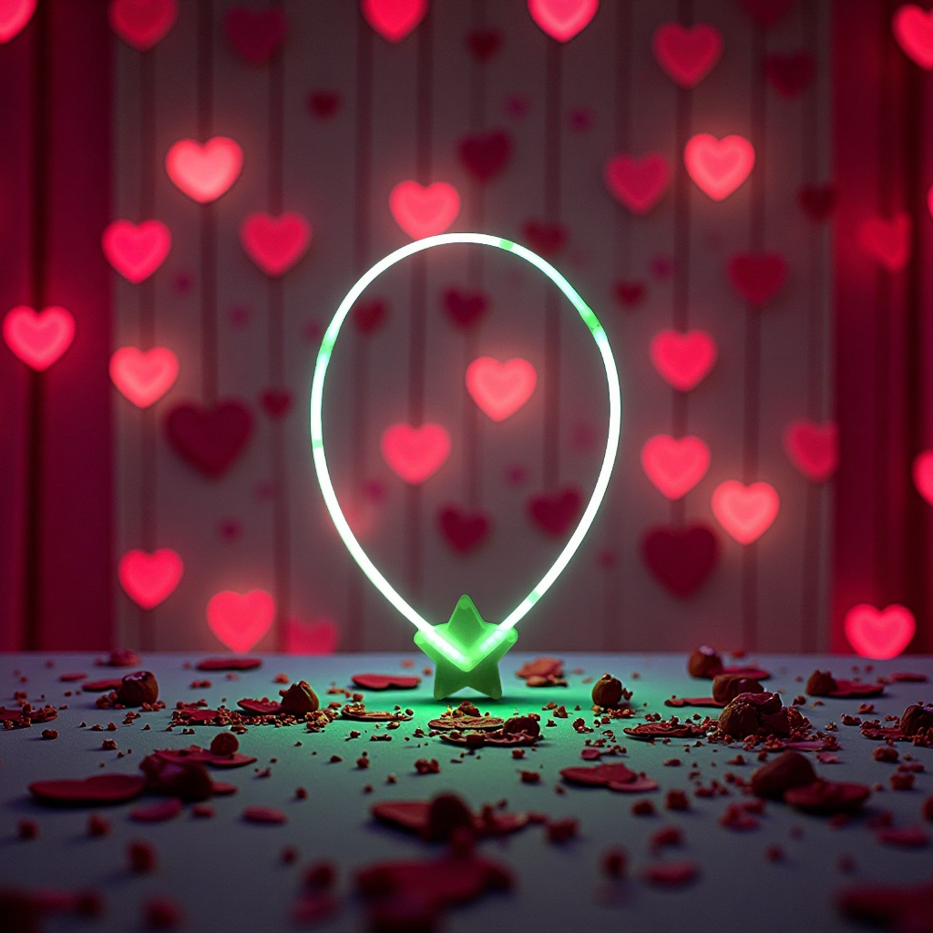 五角星荧光棒项圈项链情人节舞会演唱会派对助威道具酷跑活动跨境厂家夜光闪烁