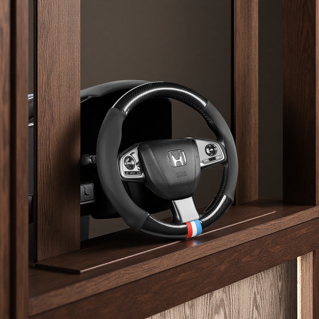 汽车方向盘套翻毛皮运动款四季通用防滑碳纤维把套方向盘保护套