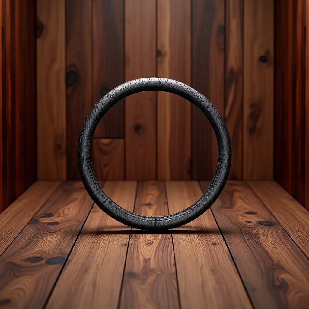 高档真皮四季耐磨防滑透气汽车方向盘套超薄把套车用装饰配件