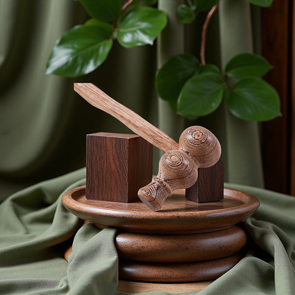 Chicken wing wood multi-functional massage hammer handicraft, tap tap Meridian fitness auction, wooden massage device wholesale details Picture