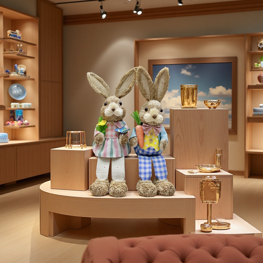 复活节装饰兔子节日布置手工摆件家居装饰品节日氛围用品可爱创意装饰兔子摆设产品图