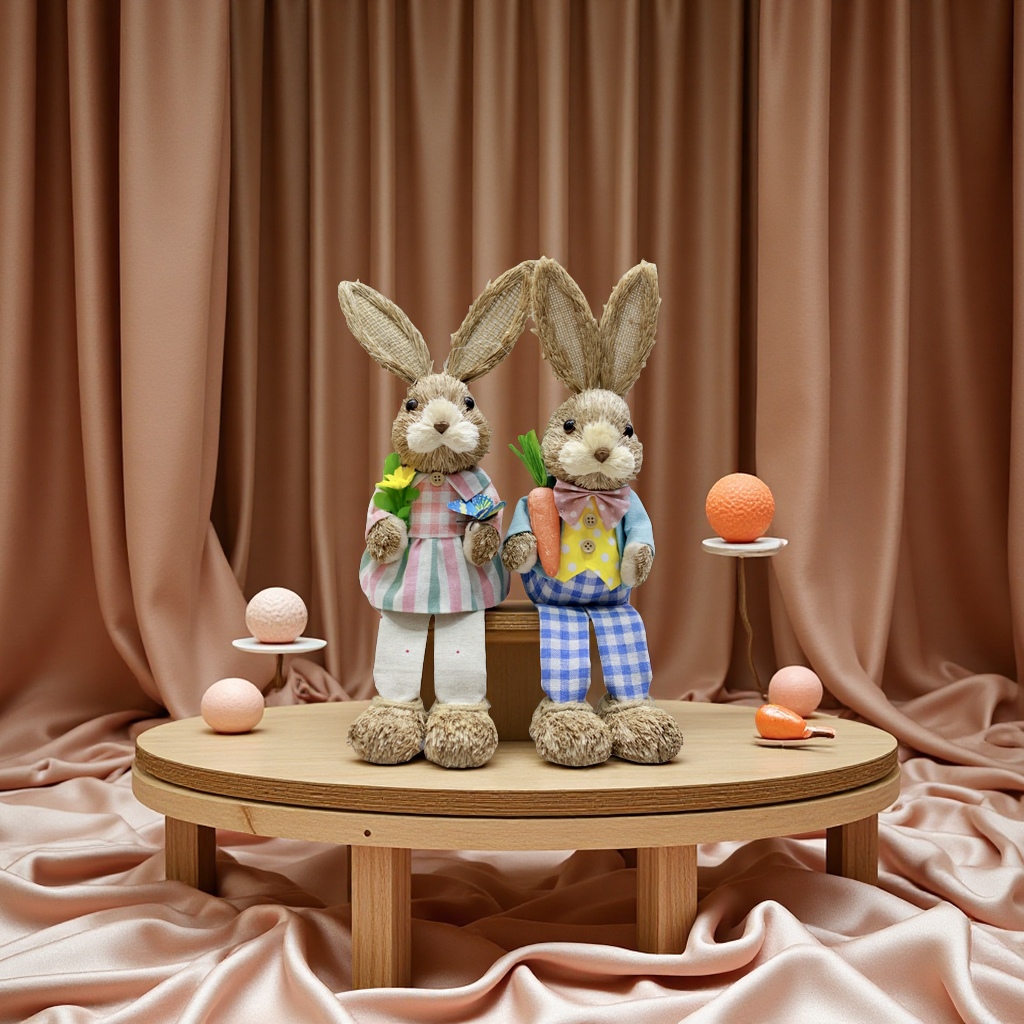 复活节装饰兔子节日布置手工摆件家居装饰品节日氛围用品可爱创意装饰兔子摆设