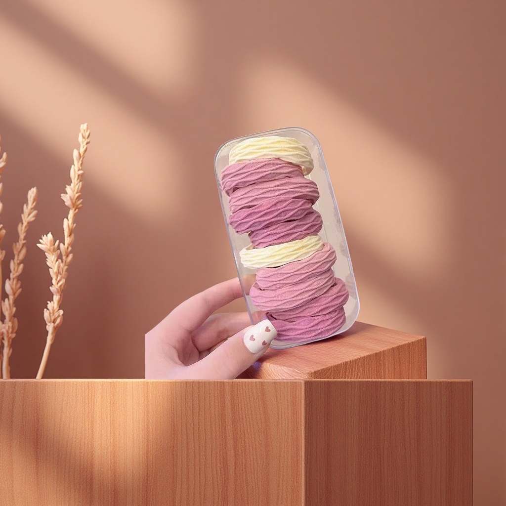 粉色软糯不伤发头绳高弹力耐用无缝发圈扎高马尾绑头发橡皮筋粉色～软糯不伤发头绳高弹力耐用无缝发圈扎高马尾绑头发橡皮筋 发绳产品图