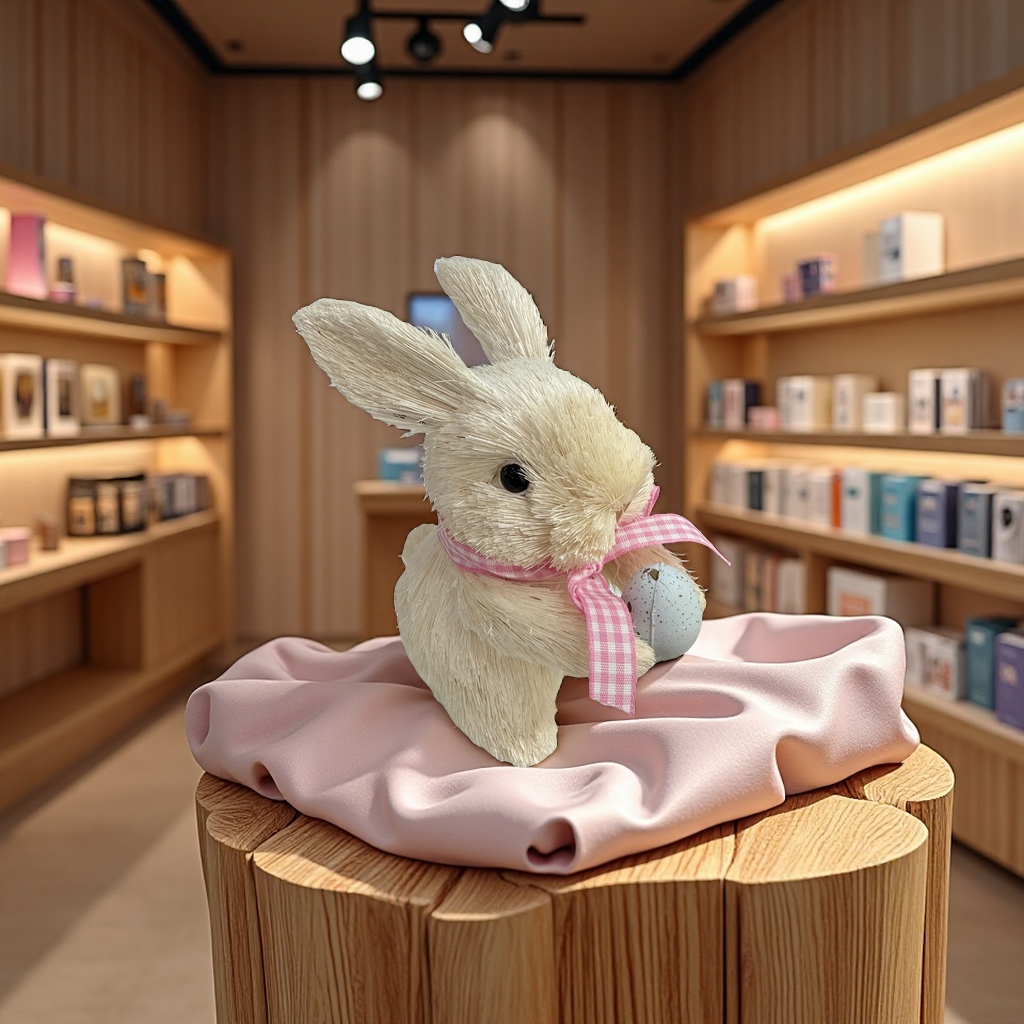 复活节装饰工艺品兔子节日摆件手工创意家居装饰品礼物布艺工艺品产品图