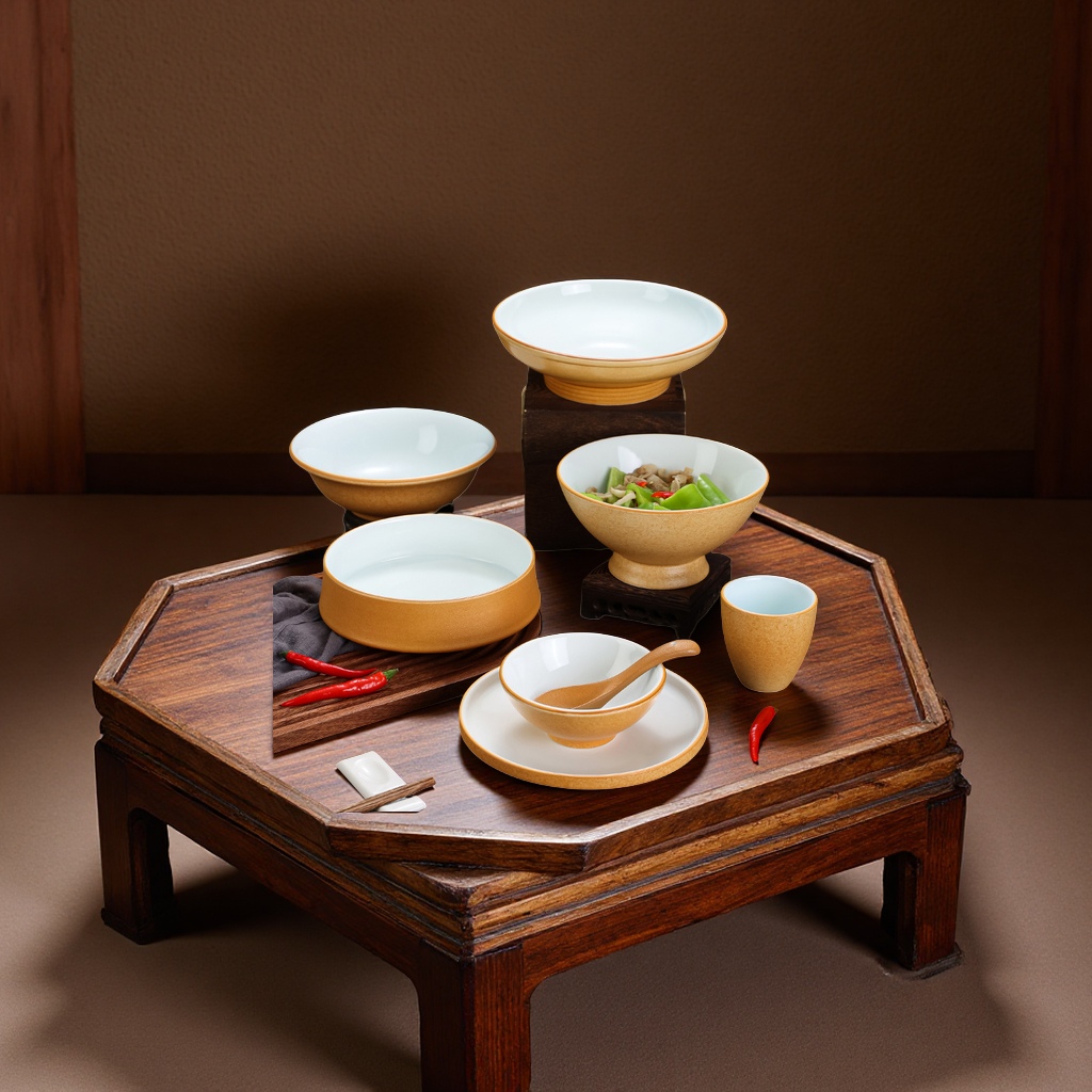 密胺餐具碗/碗碟盘子/不锈钢碗/密胺碗塑料/餐具景德镇产品图