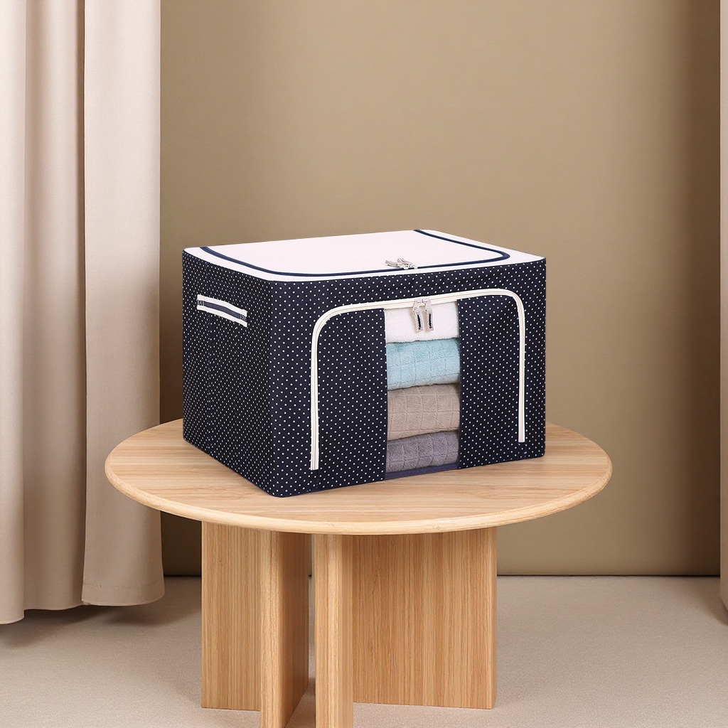 收纳箱/露营收纳箱/收纳箱布/收纳箱棉麻/被褥收纳箱白底实物图