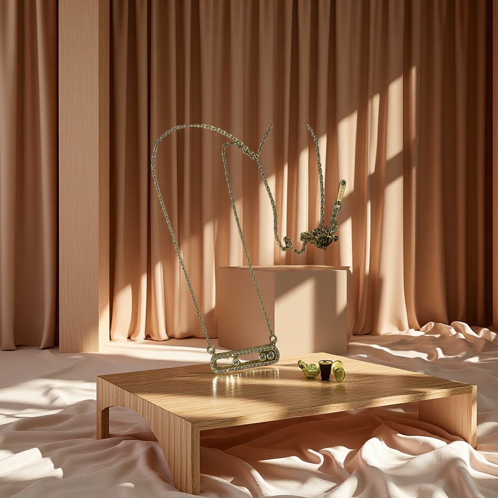 不锈钢链条铜吊坠18K金欧美流行时尚款简约百搭潮流饰品细节图