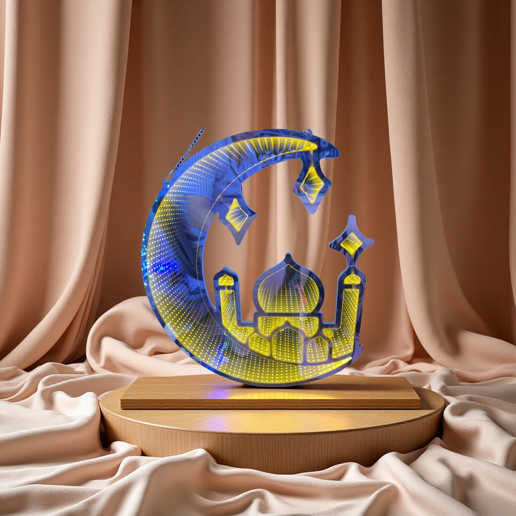 斋月串灯田园花朵灯小夜灯户外泳池灯加湿器温馨装饰节日氛围串灯斋月