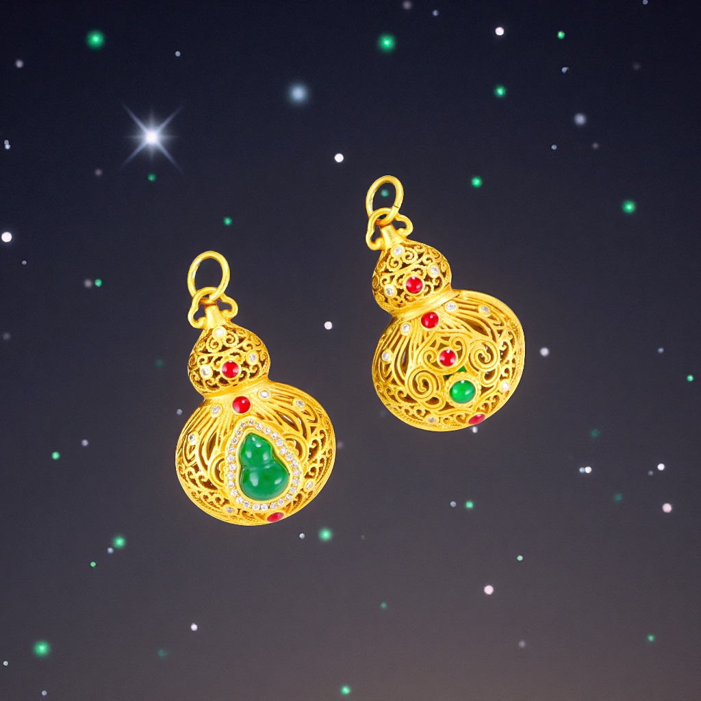 玉葫芦吊坠天然玉石挂件时尚简约项链配饰男女款礼物收藏