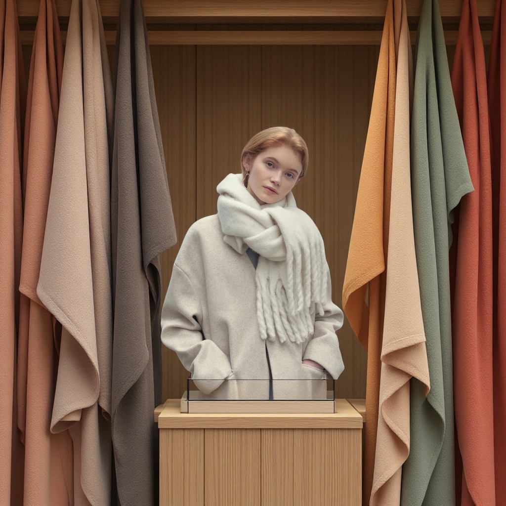 东大门纯色长款围巾秋冬保暖慵懒风软糯百搭氛围感围脖自带时尚感