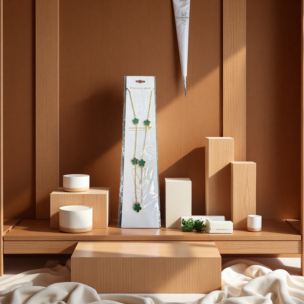 钛钢五瓣花系列饰品时尚百搭简约女士首饰品礼物不锈钢项链产品图