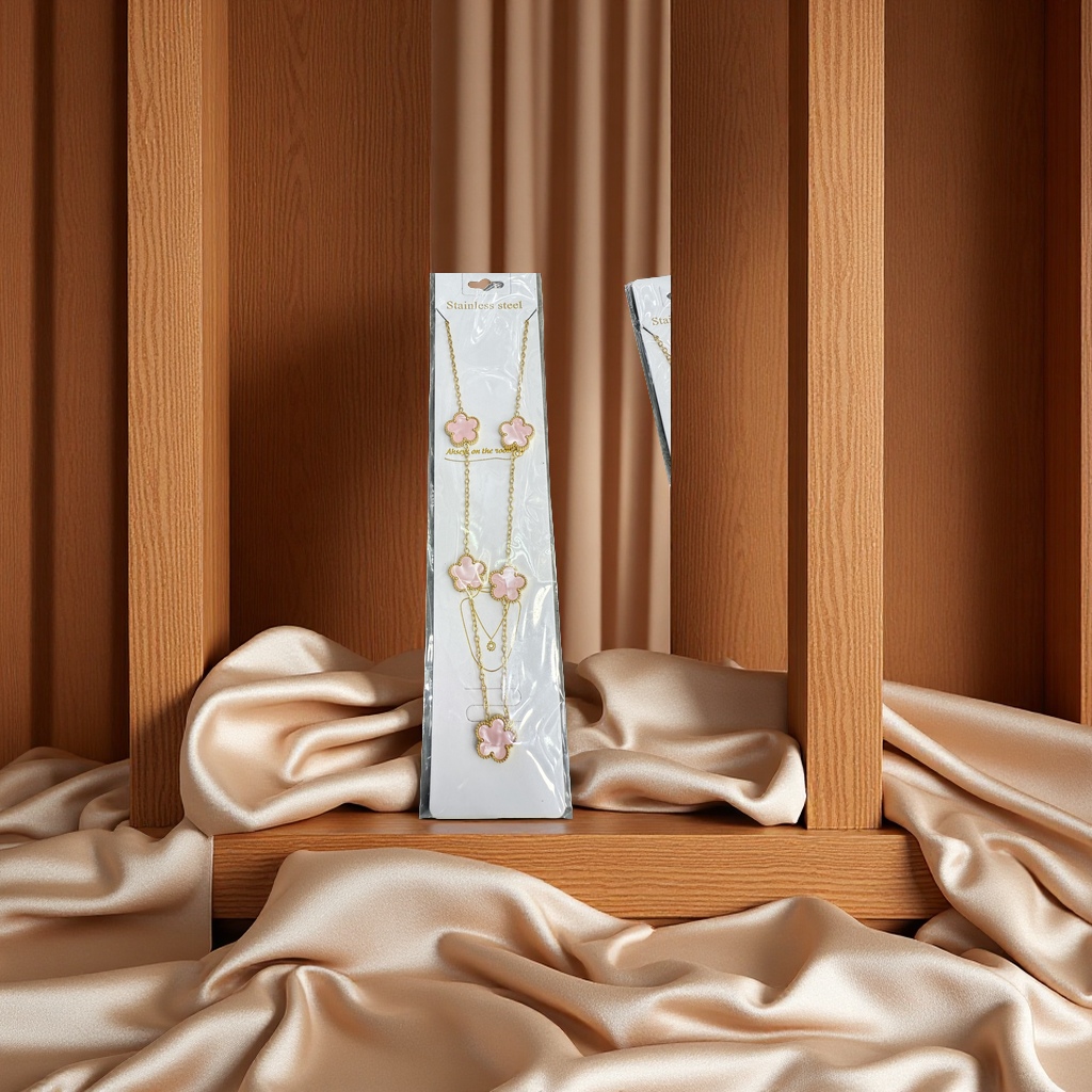 钛钢五瓣花系列饰品时尚百搭简约女士首饰品礼物不锈钢项链