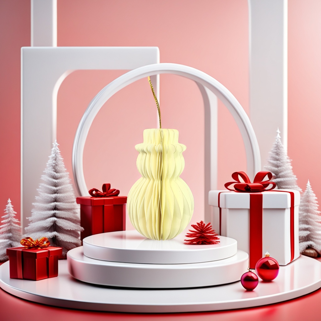 10cm厚纸蜂窝挂饰 ，圣诞挂饰，喜庆装饰，装饰品家居布置节日装饰详情图3