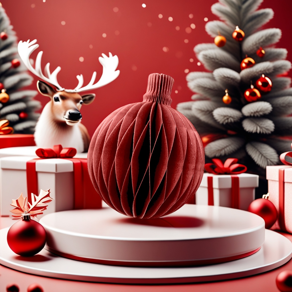 10cm厚纸蜂窝挂饰 ，圣诞挂饰，喜庆装饰，装饰品家居布置节日装饰详情图4