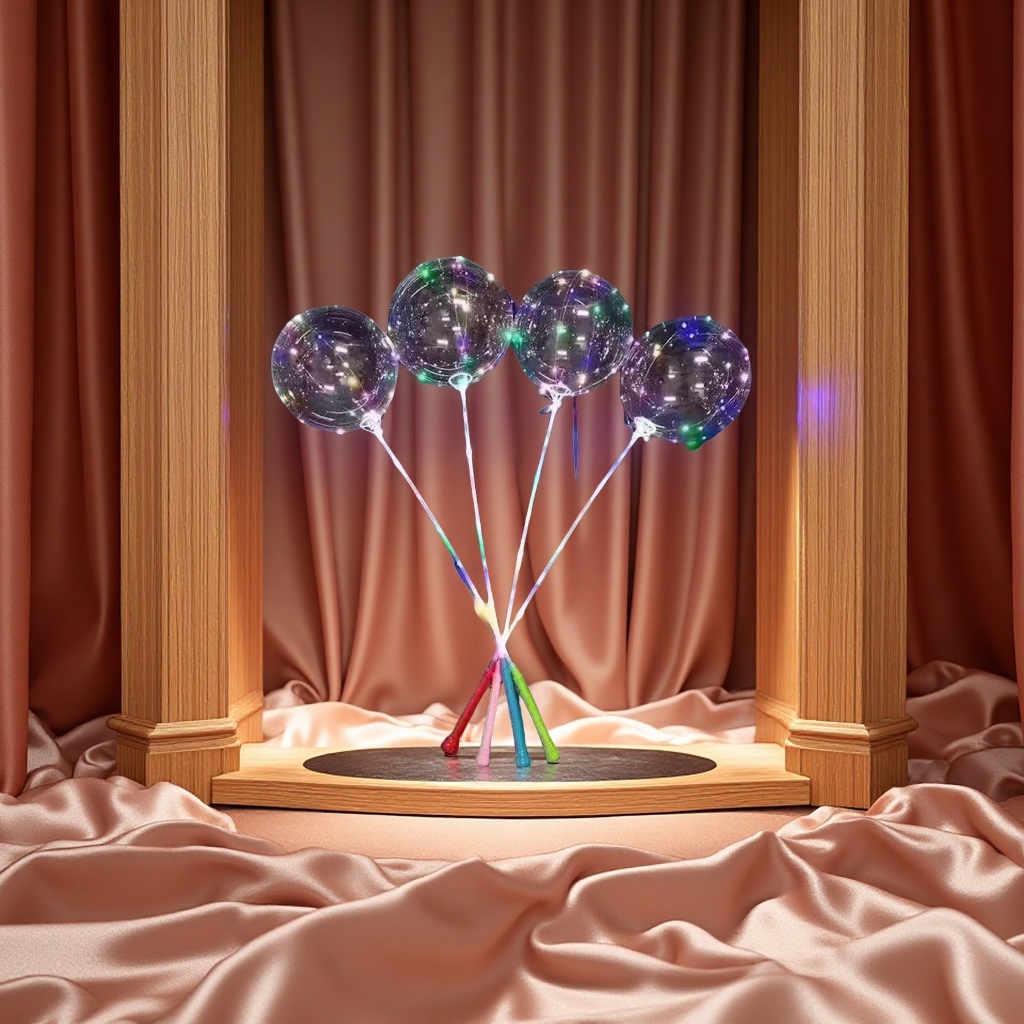 发光棒波波球儿童玩具夜光彩色弹跳球运动休闲趣味运动球新款