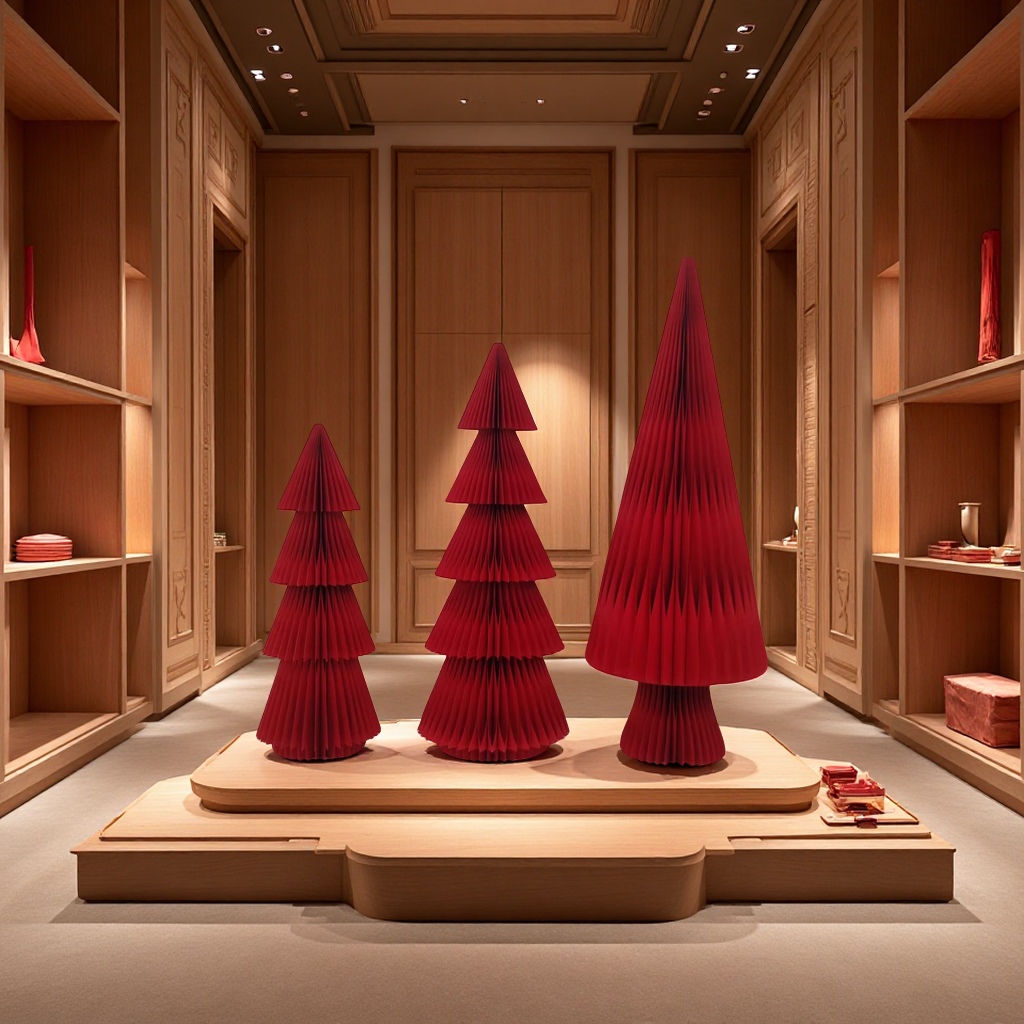 厚纸大蜂窝圣诞树摆件节日装饰圣诞节家居圣诞树装饰品创意圣诞礼物细节图