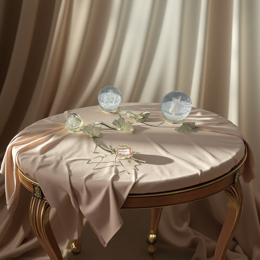 Crystal ball ornaments, home decoration small sculptures, living room ornaments, sand and stone 3d printed cultural and creative products Application Scenario