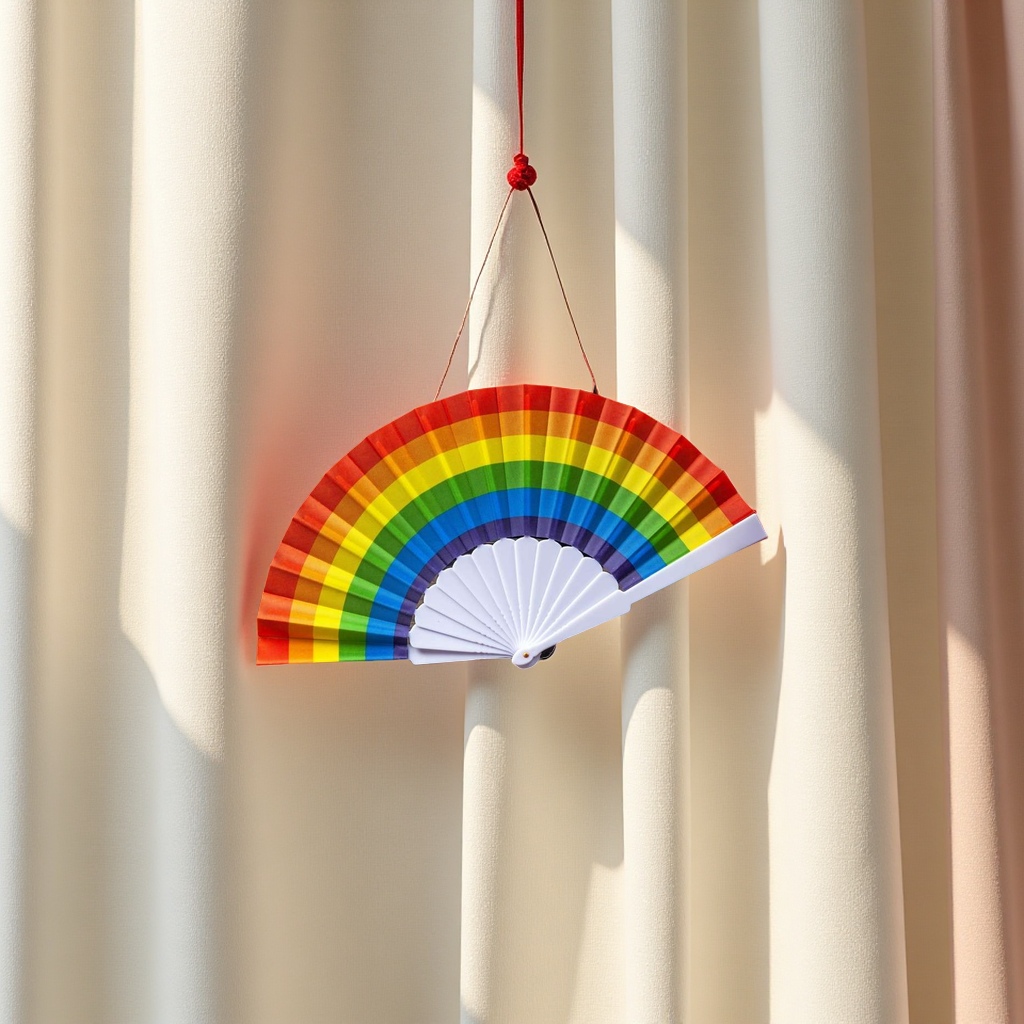 宣纸扇子手工折扇夏日凉爽传统工艺塑料扇子便携休闲扇子多款可选详情图1