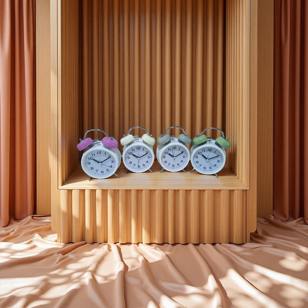 多功能智能闹钟静音夜光电子闹铃带USB充电床头闹钟简约现代设计