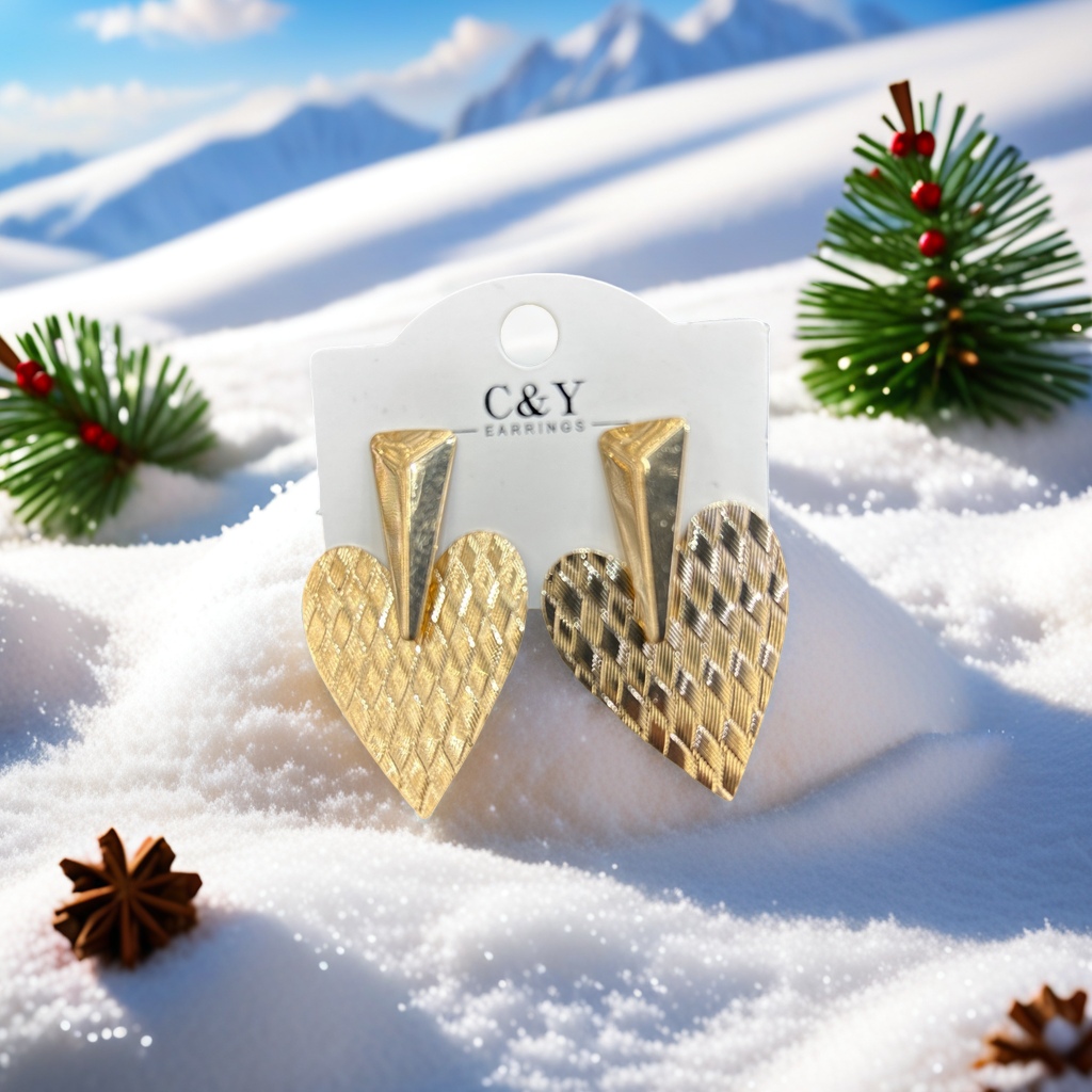 铁片桃心耳环简约时尚金属耳饰女气质百搭个性耳坠情侣耳环饰品配饰