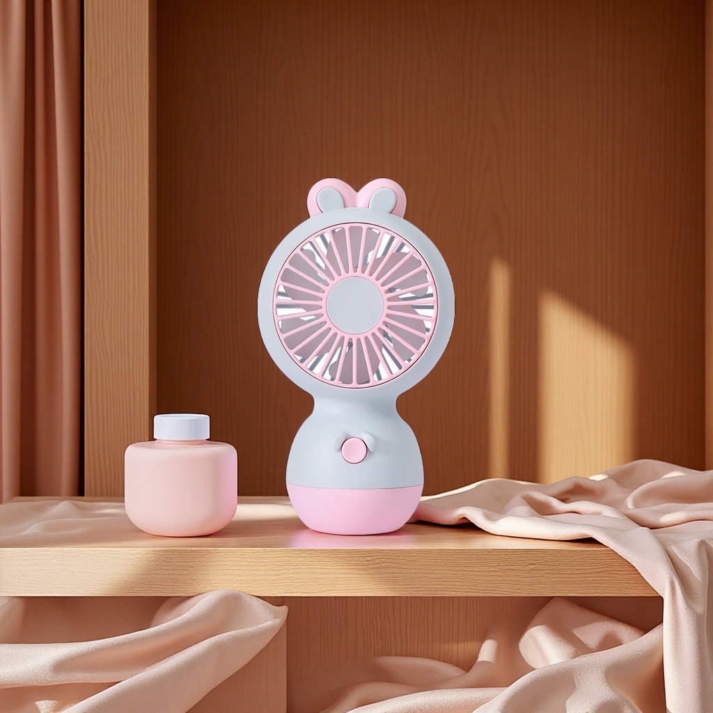 新款卡通迷你桌面电风扇便携充电USB风扇幼儿园学生礼品批发夏季清凉小风扇