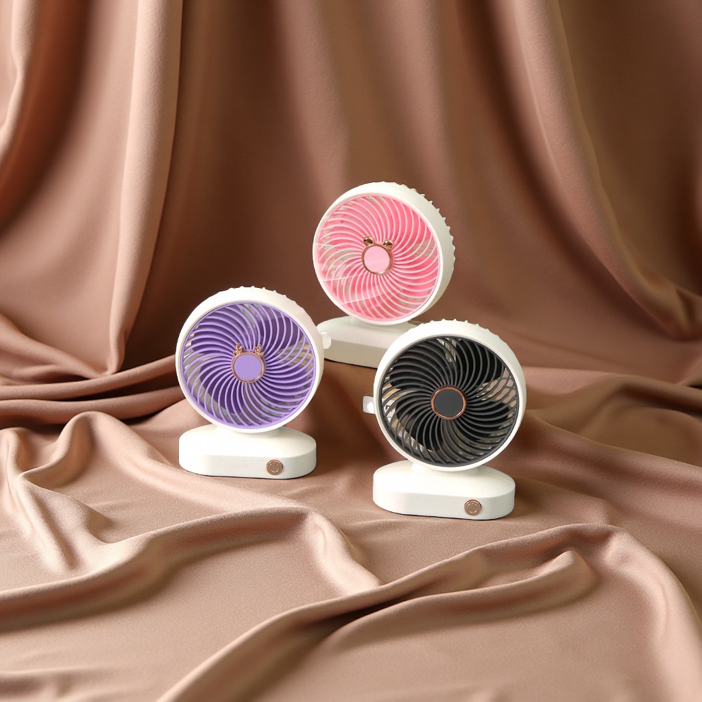 新款台式桌面迷你USB充电风扇小型电风扇便携静音办公桌面风扇礼品