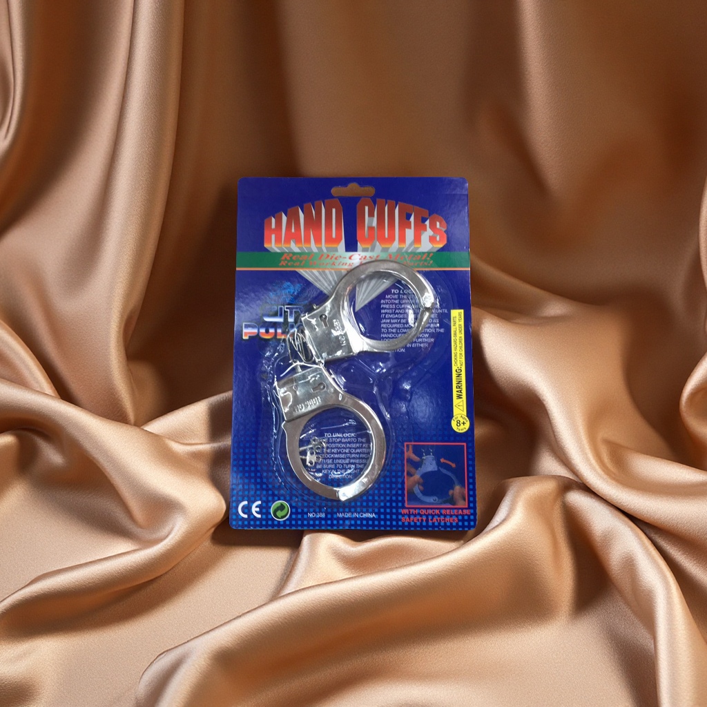 儿童玩具手铐铁皮吸卡片手铐趣味模拟警察配件儿童娱乐玩具