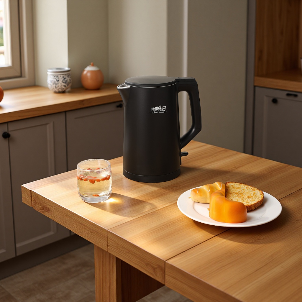 Xian Fu Fu 1.8L stainless steel kettle, 304 seamless inner liner, electric kettle, automatic power-off, water boiling kettle, thermos cup, heat-resistant and durable details Picture