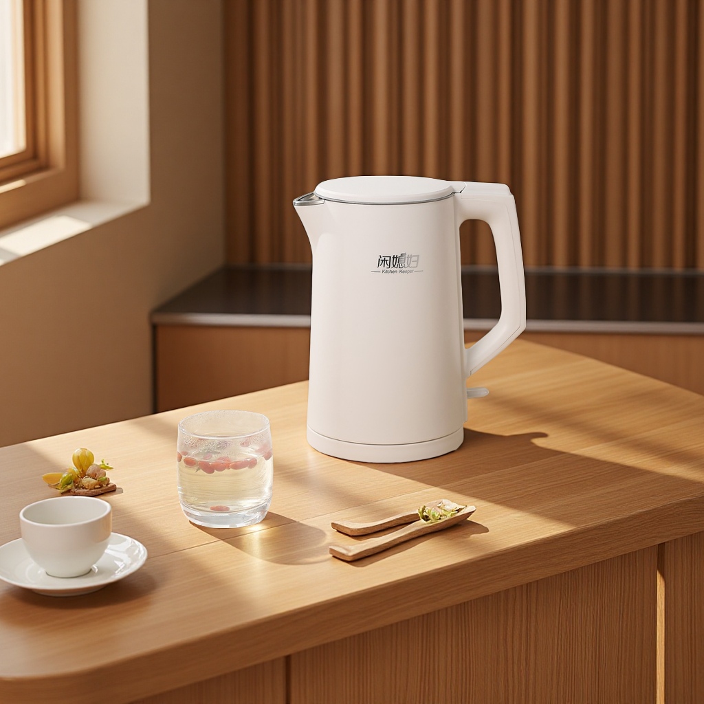 Xian Fu Fu 1.8L stainless steel kettle, 304 seamless inner liner, electric kettle, automatic power-off, water boiling kettle, thermos cup, heat-resistant and durable Item Picture