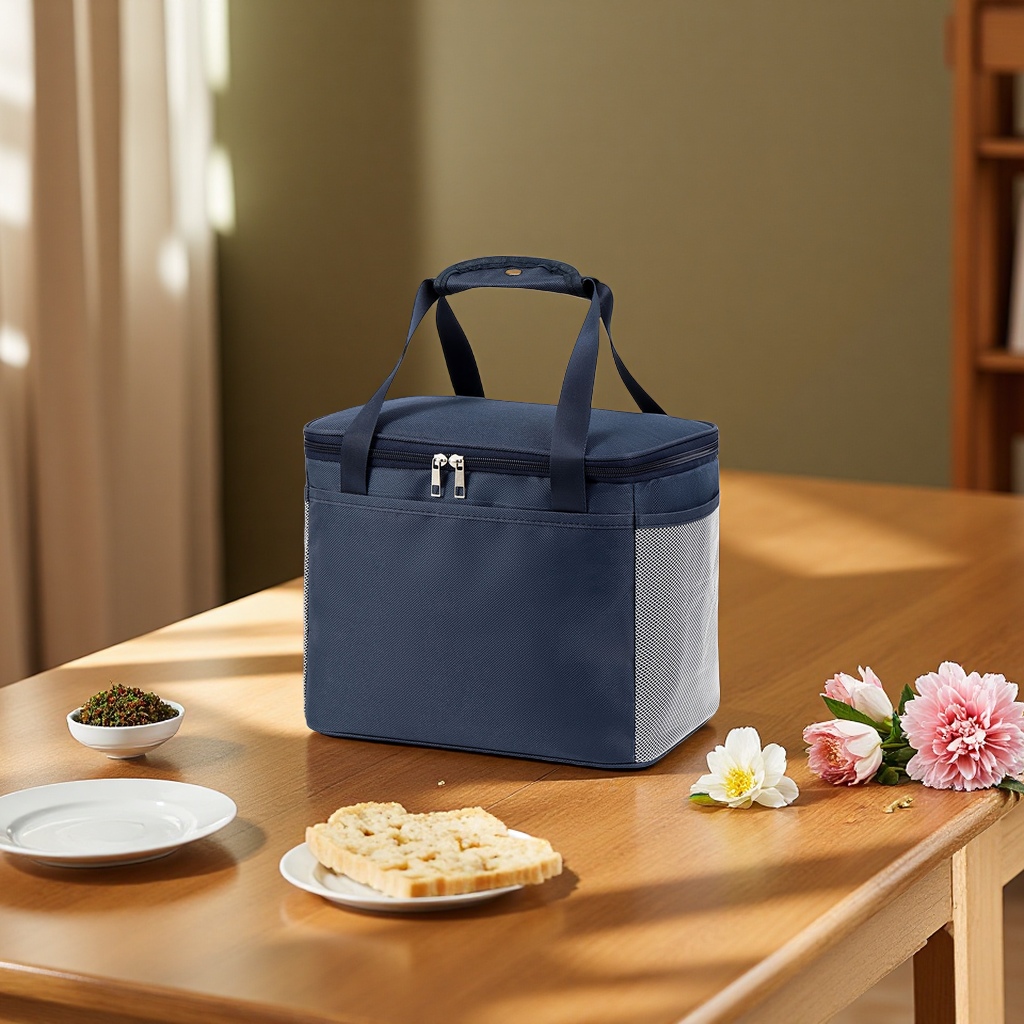 Bento, lunch box, picnic bag, hand-held insulated bag, aluminum foil thickened waterproof, portable lunch box bag for office workers and students, computer bag, multi-functional lunch bag Item Picture