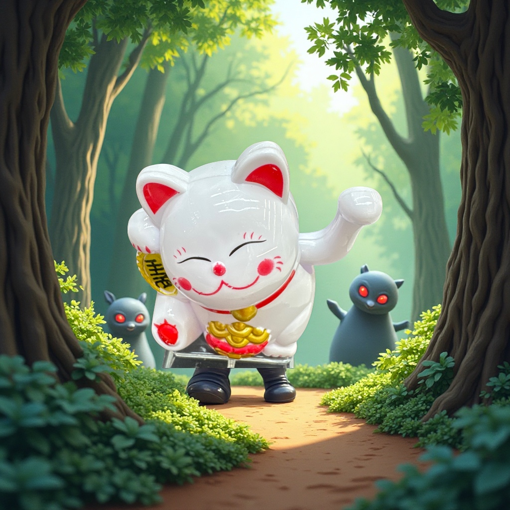 招财猫摆件家居装饰吉祥物招财招福风水摆设工艺品创意礼品