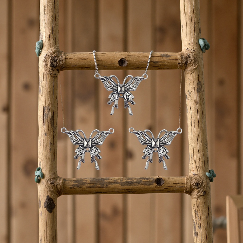 DIY锌合金饰品配件多吊蝴蝶挂件简约项链手链组合串珠吊坠饰品配件