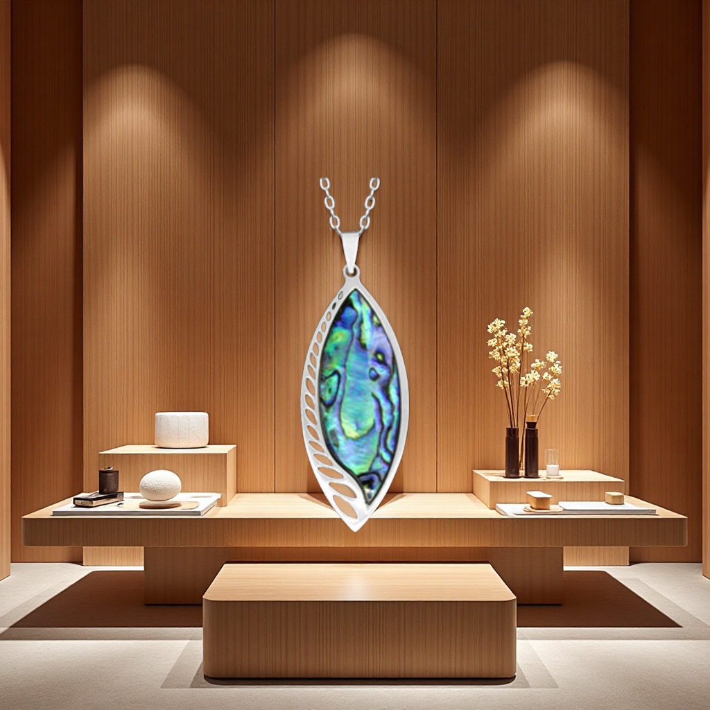 Stainless steel abalone shell pendant, a fashionable and individual accessory, is trendy and versatile. It's a perfect gift for both men and women details Picture