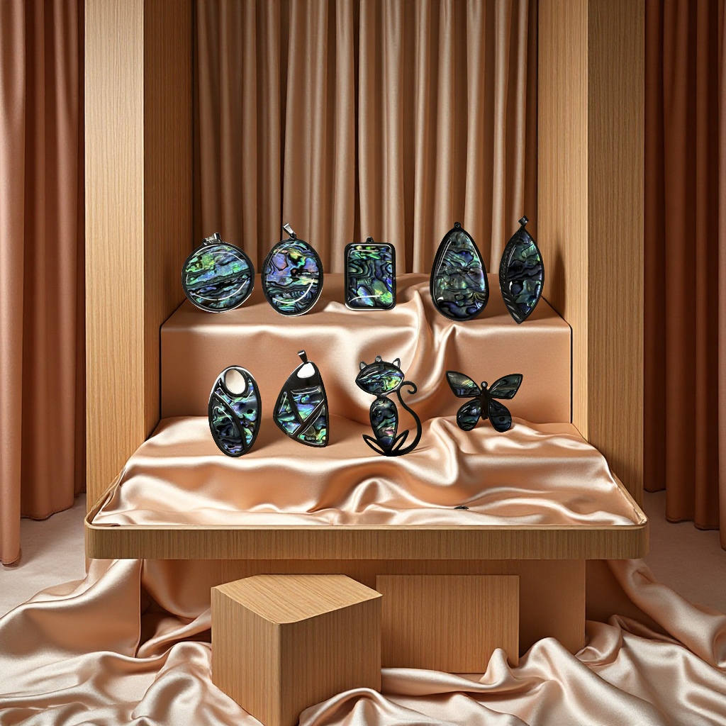 Stainless steel abalone shell pendant, a fashionable and individual accessory, is trendy and versatile. It's a perfect gift for both men and women Item Picture