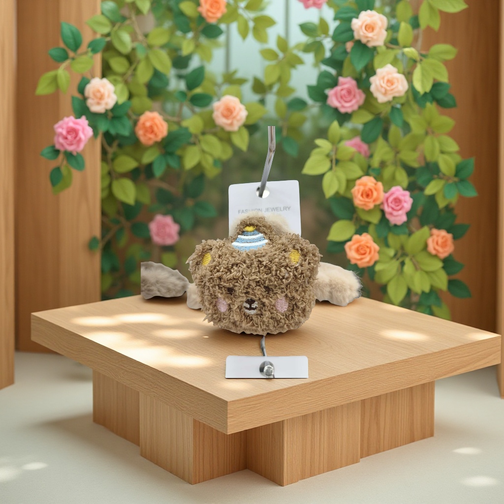 蛋糕熊毛绒抓夹儿童发夹抓夹