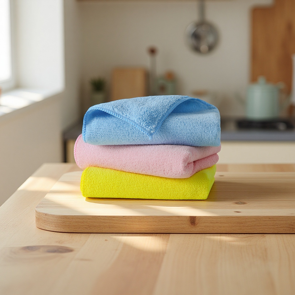 超细纤维家居百洁布双面长短绒吸水不掉毛厨房抹布批发洗碗巾清洁布多用途