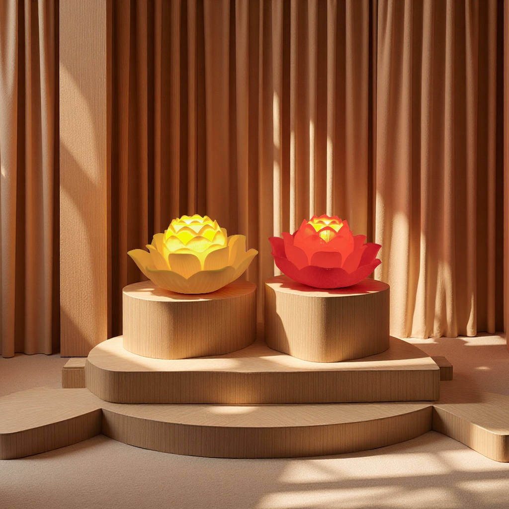 Lotus lanterns, water lotus lanterns, LED decorative lights, floating lights in water, festival night scene lighting fixtures, creative water feature lights Item Picture