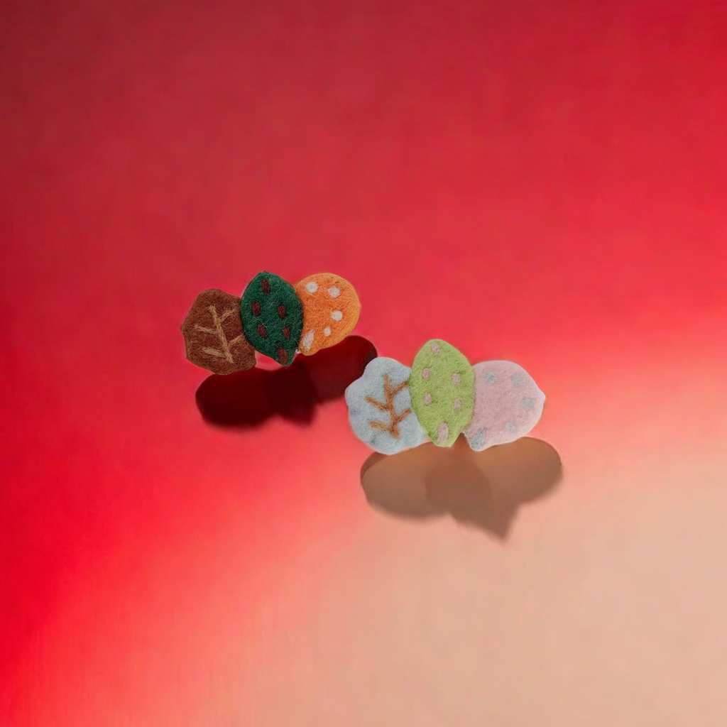 羊毛毡手工三棵树细节图