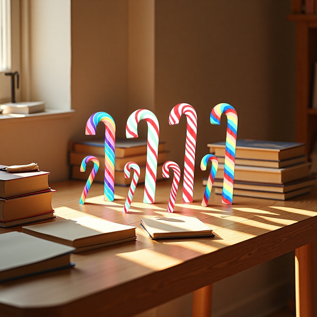 软陶拐杖圣诞配件奶油手机壳装饰仿真彩虹糖果DIY饰品配件批发