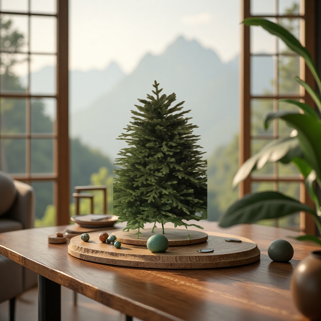 Mixed tree ecological landscape decorative plants, potted green plants, horticultural greening landscape decorations, natural style details Picture