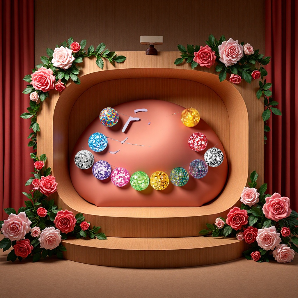 螺旋镭射彩球挂饰套装创意装饰节日派对布置多彩悬挂装饰品白底实物图